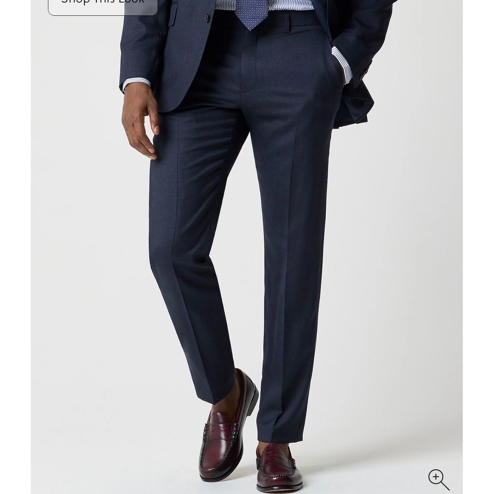 J.Crew Mens 33x30 Thompson Slim Dress Pants Navy Blue 100% Wool CF872 NWT